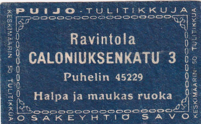 Ravintola Caloniuksenkatu 3, Puijo    3/5