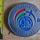 Moottoripyörä Budapest 41 Ralley Fin1986 Neulamerkki - pikkukuva 1