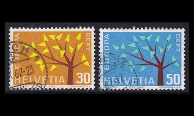 Sveitsi 756-7 o Europa (1962)