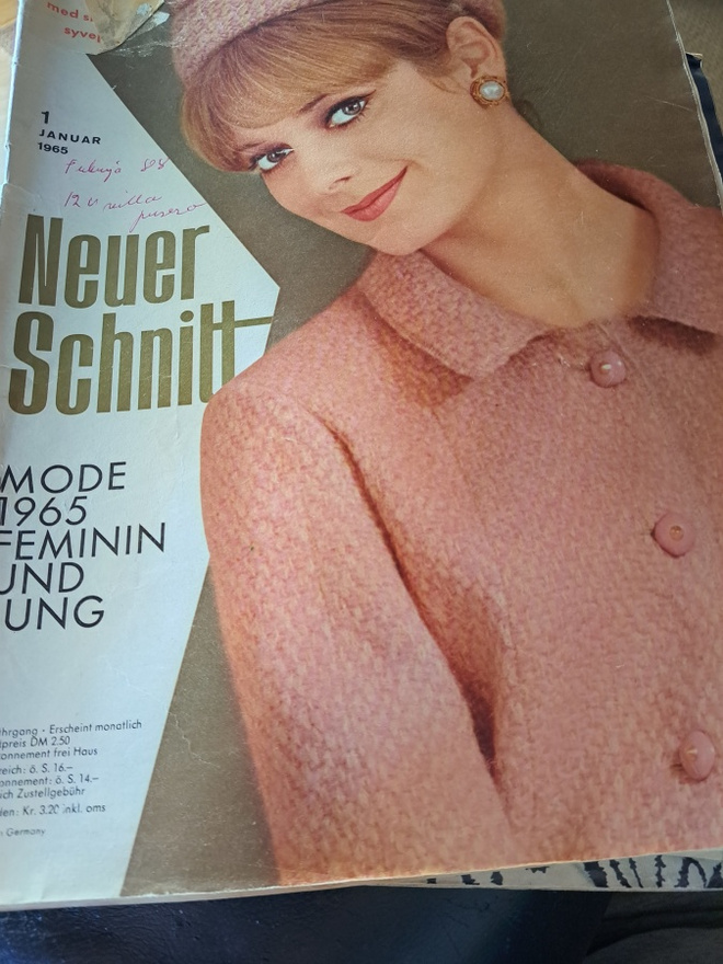 Vintage kaava lehti Neuer Schnitt 01/1965