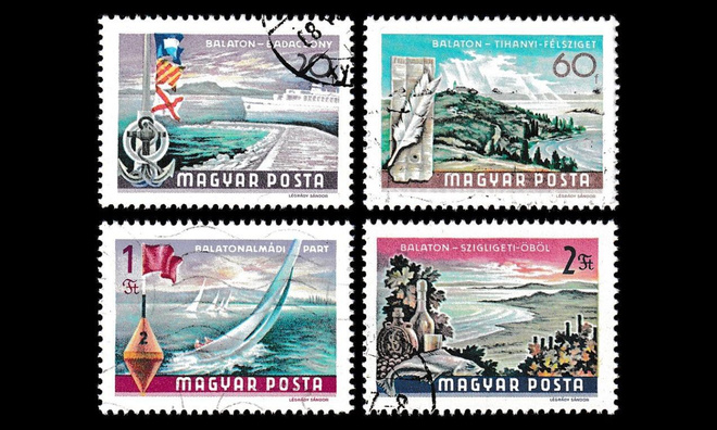 Unkari 2417-20 o Balaton-järven maisemia (1968)