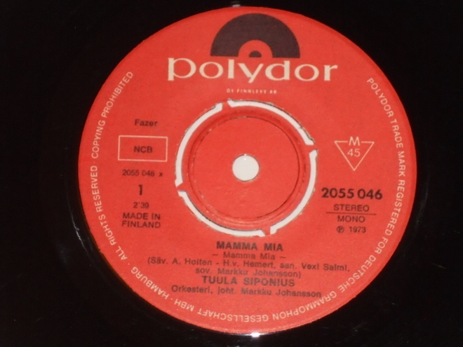 7" TUULA SIPONIUS - Mamma Mia - single 1973 EX