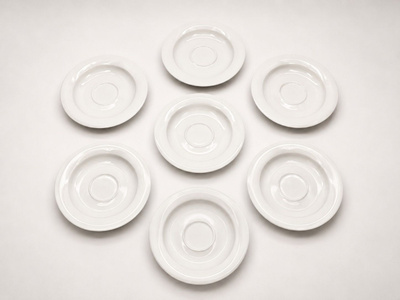 Arabia Arctica kahvilautaset 13,5 cm – 7 kpl