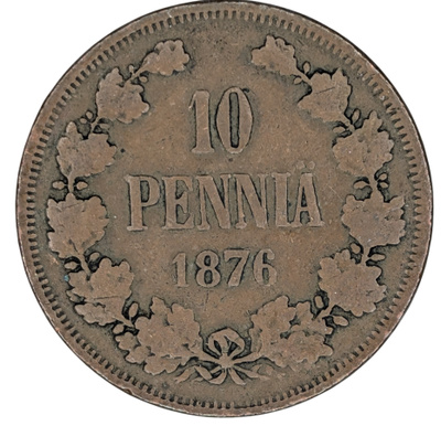 10 Penniä 1876