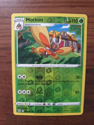 Pokemon Mothim 011/172 Reverse holo rare