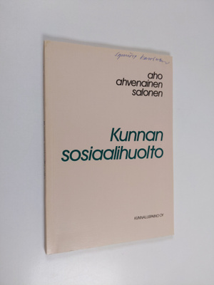 Sulo Aho : Kunnan sosiaalihuolto