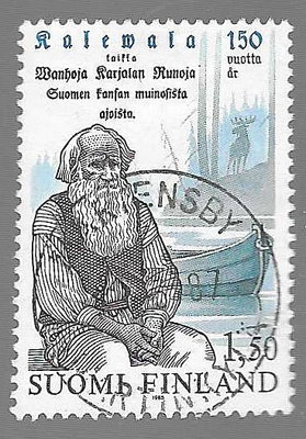 1985 1,50 MK KALEVALA 150V. MARTENSBY -87 TOD.HYVÄ LEIMA