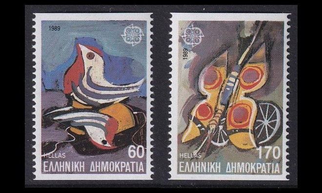 Kreikka 1721-2C ** Europa lasten leikit (13¾) (1989)