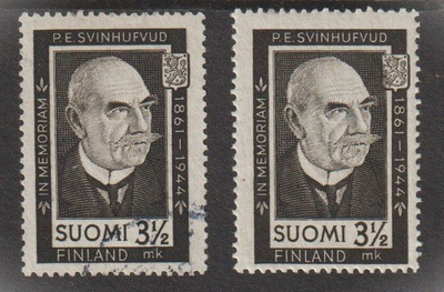 1944 Pre Svinhufvudin surumerkki leimattu ja leimaamaton**