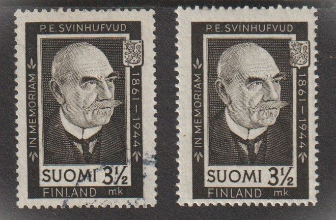 1944 Pre Svinhufvudin surumerkki leimattu ja leimaamaton**