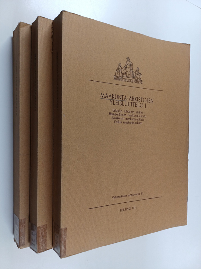 Maakunta-arkistojen yleisluettelo 1-3