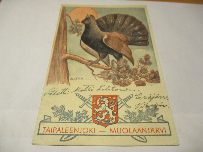 Tilgmann Taipaleenjoki - Muolaanjärvi - 1941 Paletti