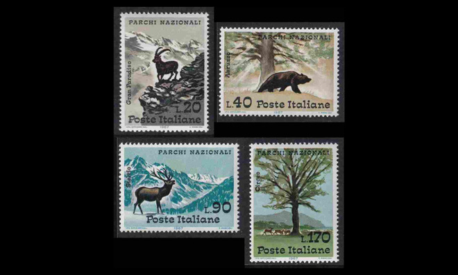 Italia 1226-9 ** Luonnonpuistot (1967)