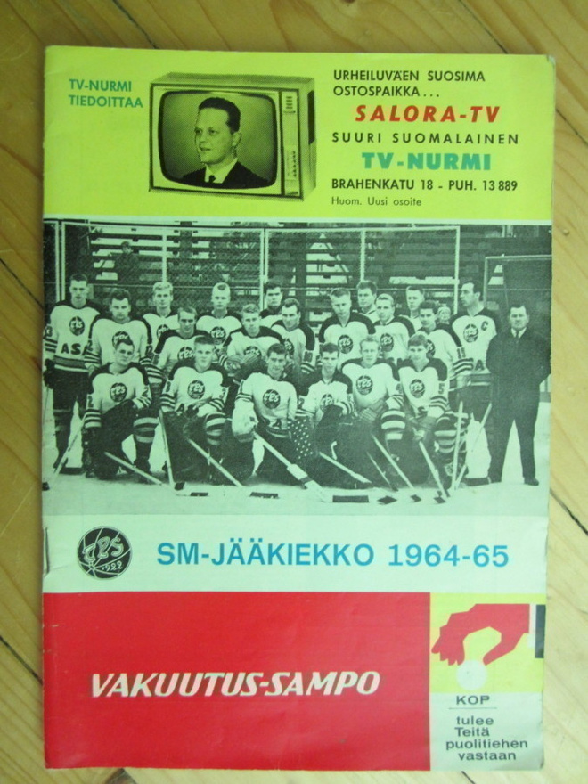 TPS JÄÄKIEKON KAUSIKIRJA 1964-65