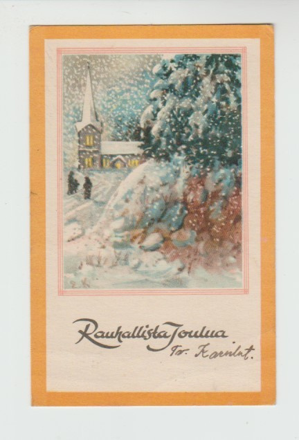 Postikortti, JOULU, vanha 1950-luku