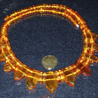 Vintage hoidettua meripihka kaulakoru Amber - pikkukuva 1