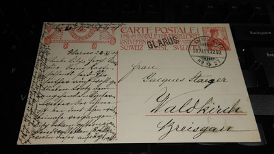 Sveitsi EK GLARUS rivileimalla 1909 26/10