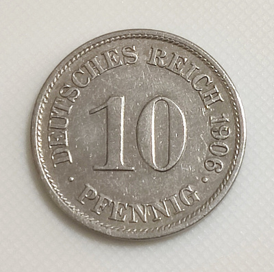 Saksa 10 Pfennig 1906A
