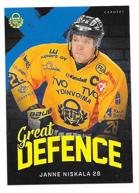 2019-20 CardSet Great Defence #9/15 Janne Niskala Lukko