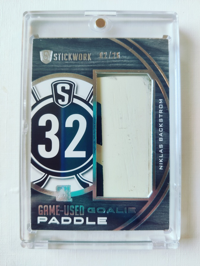 Niklas Bäckström - 14-15 ITG Game-Used Goalie Paddle /26