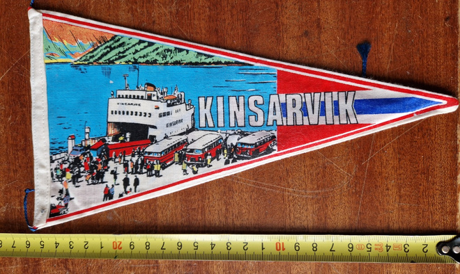 Kinsarvik Vintage iso matkailuviiri Norja