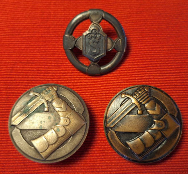 Suojeluskuntamerkit 3 kpl