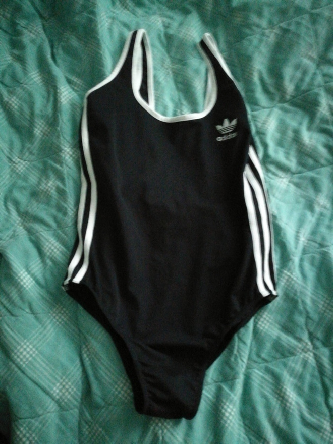 Adidas musta(+raidat) Treeni alus asu uimapuku M