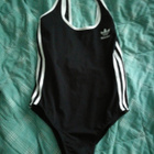 Adidas musta(+raidat) Treeni alus asu uimapuku M - pikkukuva 1