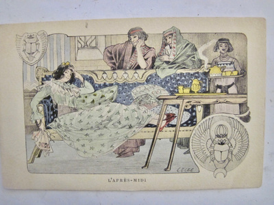 VANHA Postikortti Jugend Art Nouveau ennen 1905 sign Lelee