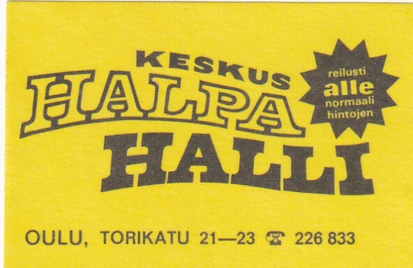 Oulu, Keskus Halpa Halli .  s89