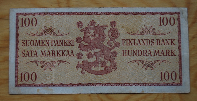 100 Markkaa 1957 Suomen pankki