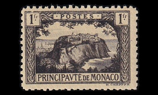 Monaco 60 ** Käyttösarja kallio 1 Fr (1922)
