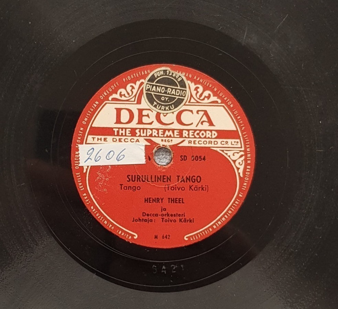 Savikiekko 1946 - Henry Theel - Decca SD 5054