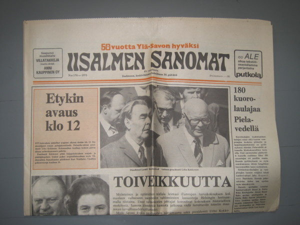 Sanomalehti : Iisalmen Sanomat 30.7.1975