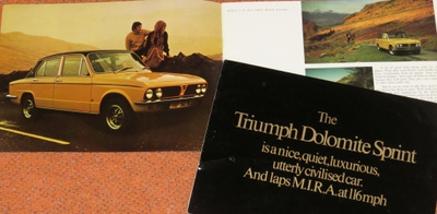 1973 Triumph Dolomite Sprint esite - KUIN UUSI - 16 sivua