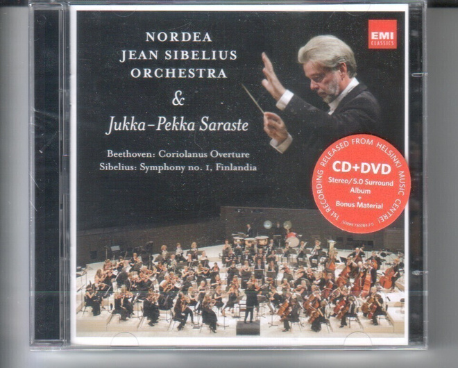 cd, Nordea Sibelius Or/Saraste: Beethoven/Sibelius UUSI/New