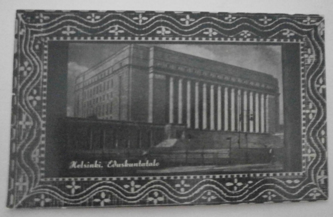 Helsinki, Eduskuntatalo, vanha mv. kehyskortti, ei p.