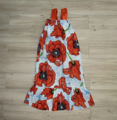 Unikko mekko 10-vuotiaalle, käsityötä, UUSI!