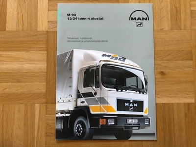 Esite MAN M 90 12-24 tonnin alustat, noin 1990, kuorma-auto