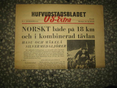 Sanomalehti: Hufvudstadsbladet Olympia-Extra 1952