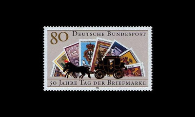 Saksa 1300 ** Postimerkin päivä 50v (1986)