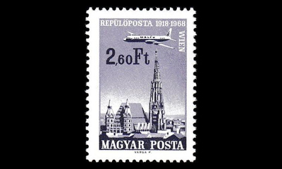 Unkari 2421 ** Lentoposti kaupunkeja ja lentokoneita (1968)
