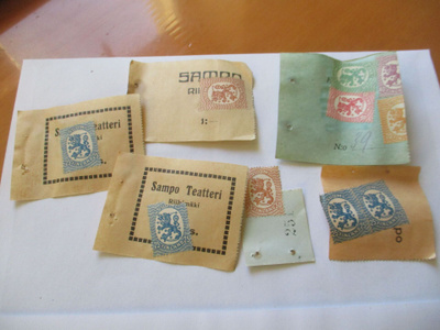 1917 Huviverokäytöt 6 kpl Riihimäki