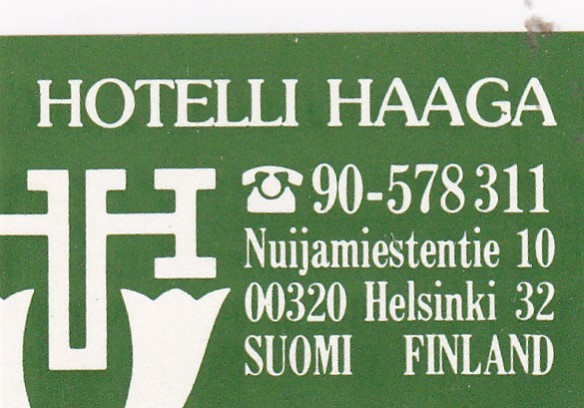 Helsinki, Hotelli Haaga, 3/11