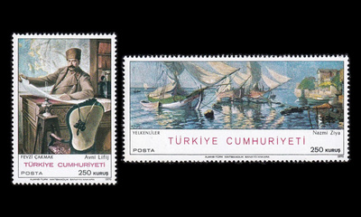 Turkki 2202-3 ** Maalauksia (1970)