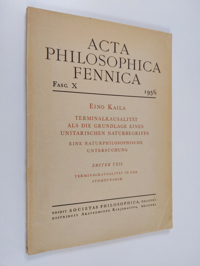 Eino Kaila : Terminalkausalität Als Die Grundlage Eines U...