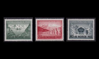 Norja 292-4 ** Maisemia (1943)
