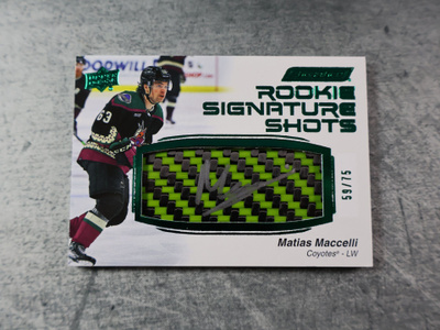 Matias Maccelli 2023-24 Engrained Rookie Signature Shots /75