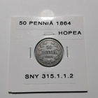 Suomi 50 penniä 1864 hopea SNY 315.1.1.2 - pikkukuva 1