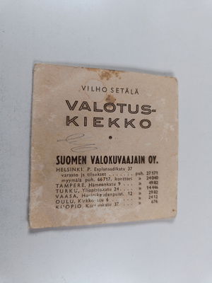 Vilho Setälä : Valotuskiekko
